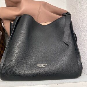 Kate Spade Black Pebbled Leather Hobo Bag